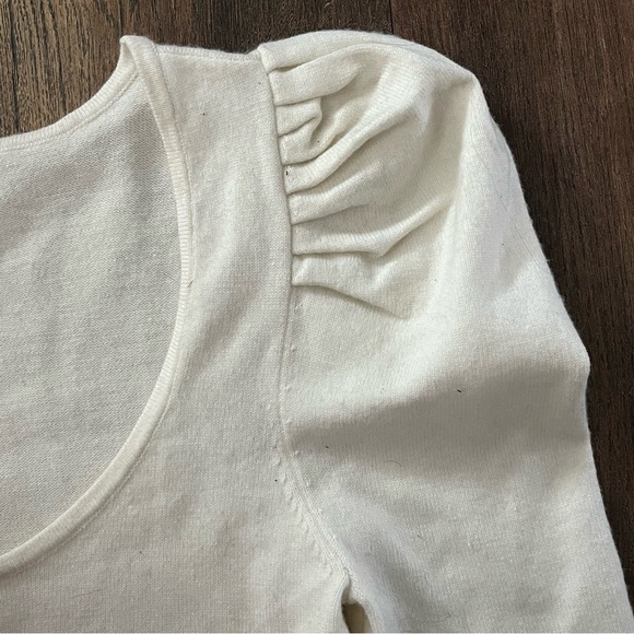 𝅺Revolve || Song of Style || Blossom Cream Wool Sweater Puff Shoulders - Picture 7 of 7